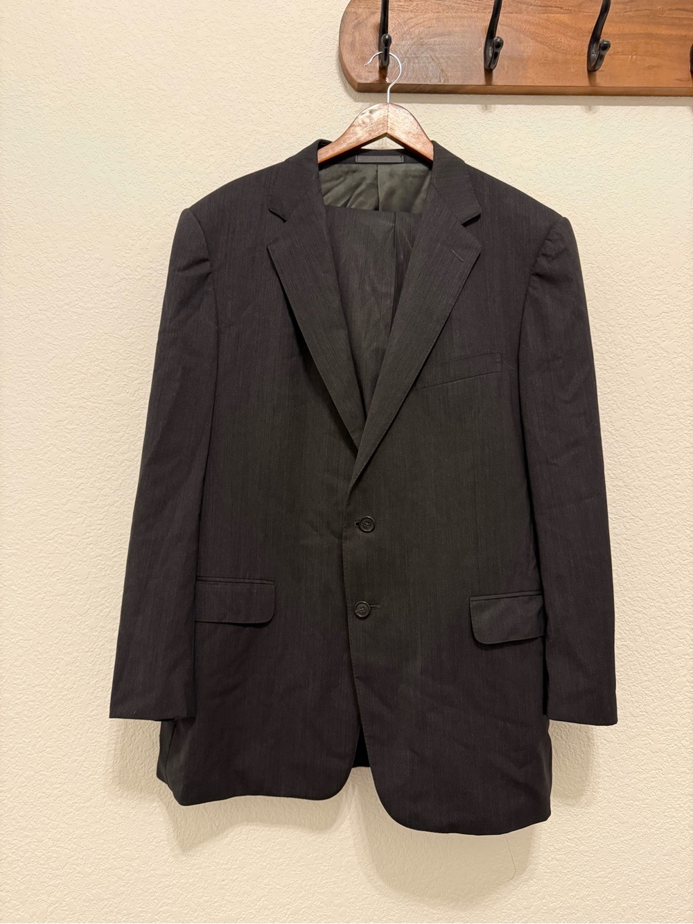 Ermenegildo Zegna Men's Dark Charcoal Two-Button Suit Jacket